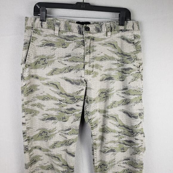 Hurley Men's Size 34 Urban Camoflauge Slim Jeans Green Camo Urban Grunge Alt - Picture 2 of 11